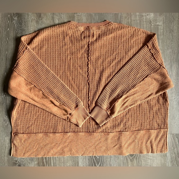 NEW American Eagle Waffle Sweatshirt - Picture 4 of 5